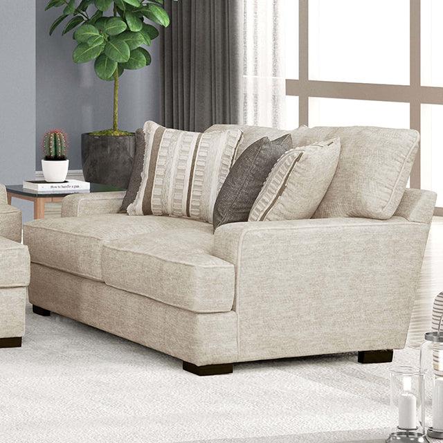 Ardenfold FM64201BG-LV Beige Contemporary Loveseat By Furniture Of America - sofafair.com