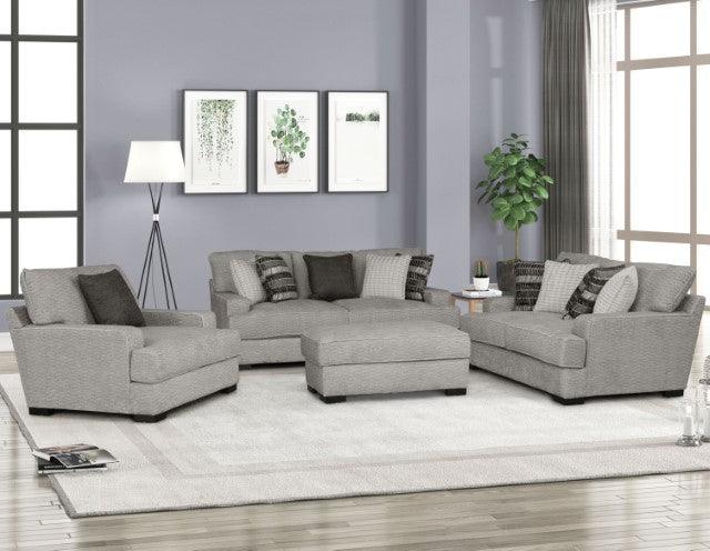 Ardenfold FM64201GY-OT Gray Contemporary Ottoman By Furniture Of America - sofafair.com