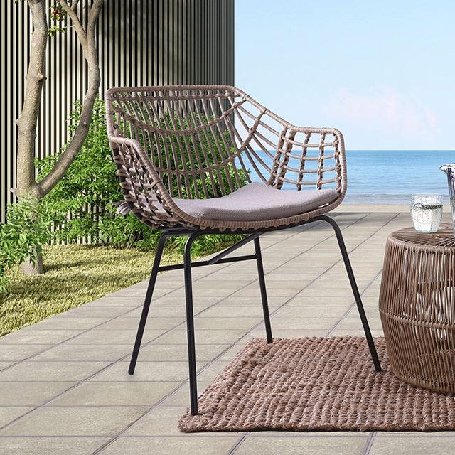 Livana FM80002NT-CH-2PK Natural Contemporary Outdoor Chair (2/CTN) By Furniture Of America - sofafair.com