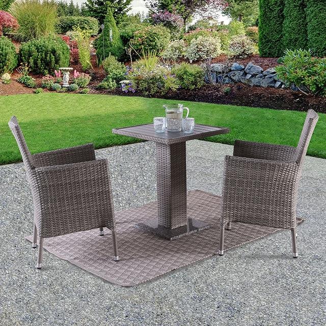 Aminta FM80004GY-3PC-06GY Gray Contemporary Patio Bistro Set By Furniture Of America - sofafair.com