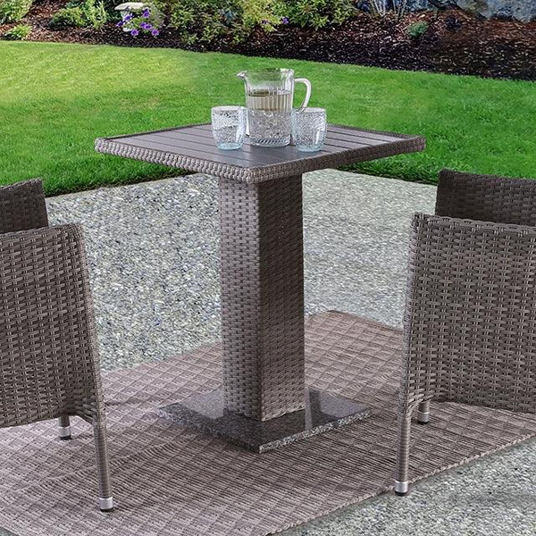 Aminta FM80004GY-T Gray Contemporary Square Table By Furniture Of America - sofafair.com