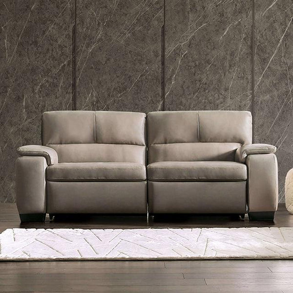 Balderico FM90001TP-SF-PM Taupe Transitional Power Sofa By Furniture Of America - sofafair.com