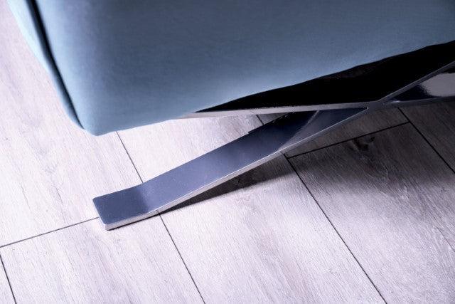 Civellutino FM90004-LV Light Blue Contemporary Loveseat By Furniture Of America - sofafair.com