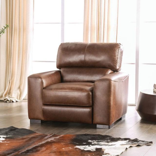 Marsicano FM90005-CH Cognac Transitional Chair By Furniture Of America - sofafair.com