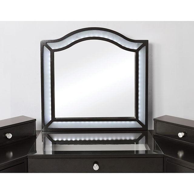 Tracie FOA-DK5686DG Obsidian Gray Glam Vanity Set By Furniture Of America - sofafair.com
