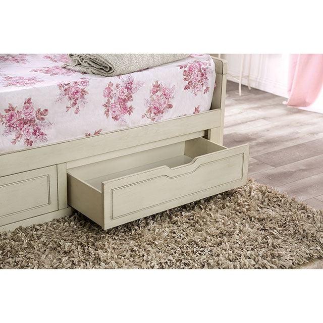 Maureen FOA1749 Antique White Transitional Daybed By Furniture Of America - sofafair.com