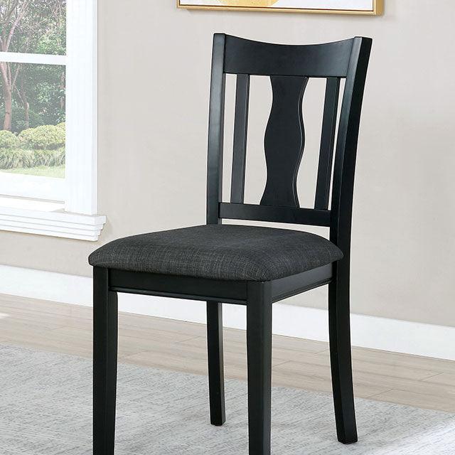 Carbey FOA3488SC-2PK Black/Gray Transitional Side Chair (2/CTN) By Furniture Of America - sofafair.com