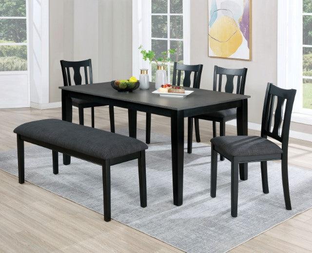 Carbey FOA3488BN Black/Gray Transitional Bench By Furniture Of America - sofafair.com