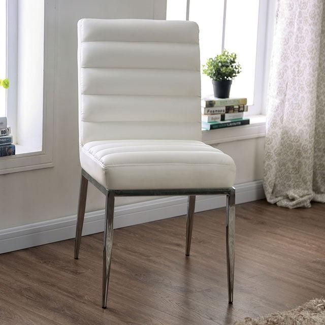 Cilegon FOA3746SC White Contemporary Side Chair (2/Ctn) By Furniture Of America - sofafair.com