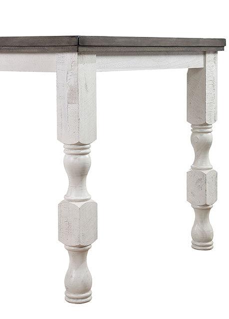 Calabria FOA3908PT Antique White/Gray Rustic Counter Ht. Table By Furniture Of America - sofafair.com