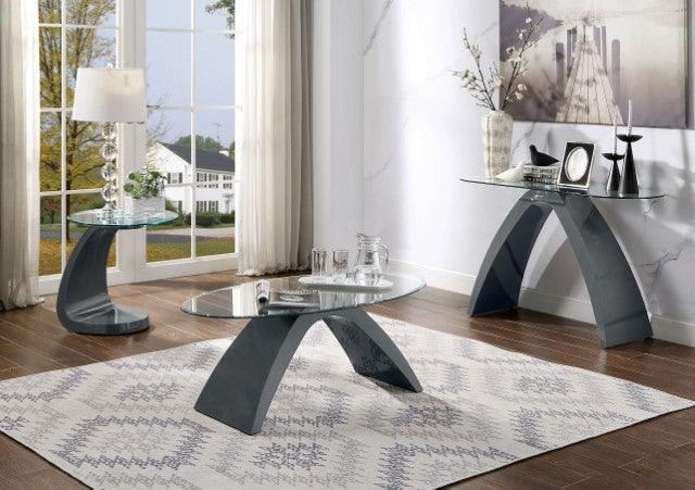 Nahara FOA4042GY-E Gray Contemporary End Table By Furniture Of America - sofafair.com