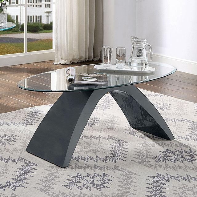 Nahara FOA4042GY-C Gray Contemporary Coffee Table By Furniture Of America - sofafair.com