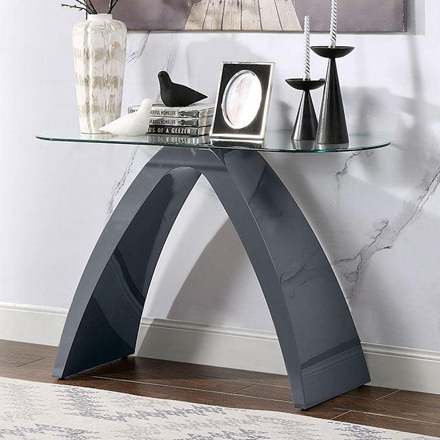 Nahara FOA4042GY-S Gray Contemporary Sofa Table By Furniture Of America - sofafair.com