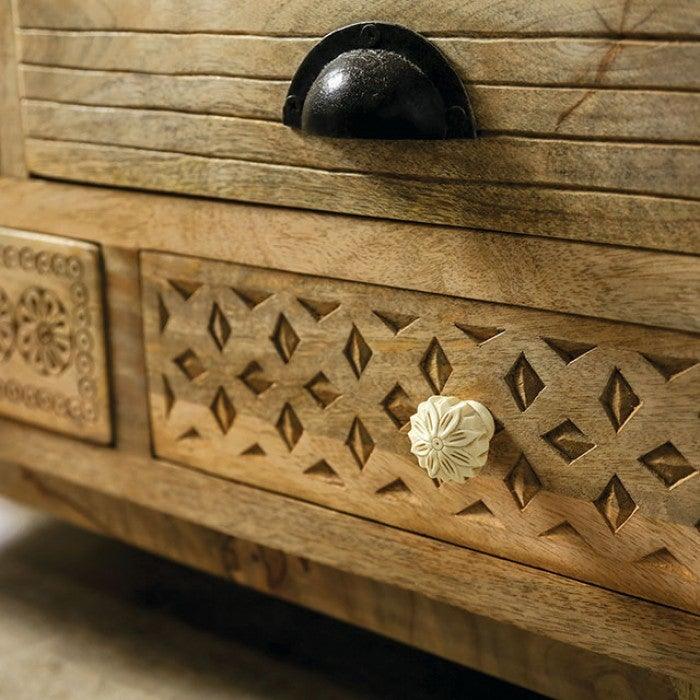 Blanchefleur FOA51009 Weathered Light Natural Tone Rustic Chest By furniture of america - sofafair.com