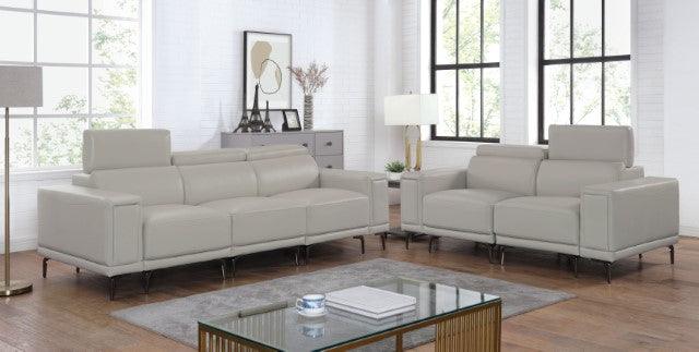 Brekstad FOA6476LG-SF Light Gray Contemporary Sofa By Furniture Of America - sofafair.com
