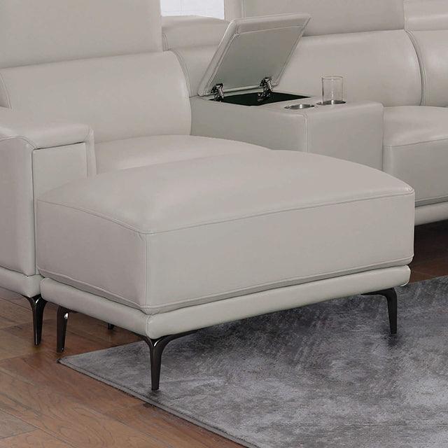 Brekstad FOA6476LG-OT Light Gray Contemporary Ottoman By Furniture Of America - sofafair.com