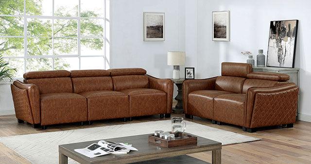 Holmestrand FOA6484BR-LV Brown Mid-century Modern Loveseat By Furniture Of America - sofafair.com