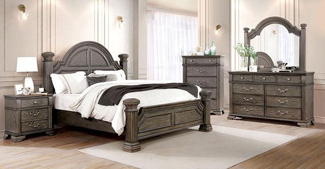Pamphilos FOA7144GY Gray Traditional Bed By Furniture Of America - sofafair.com