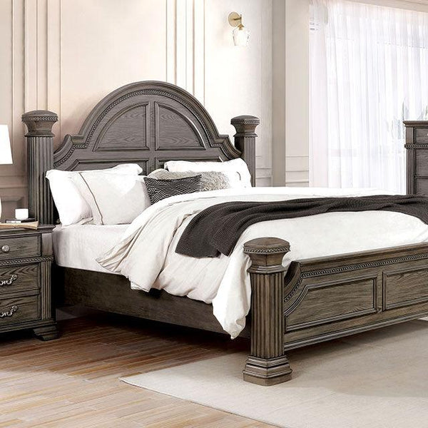 Pamphilos FOA7144GY Gray Traditional Bed By Furniture Of America - sofafair.com