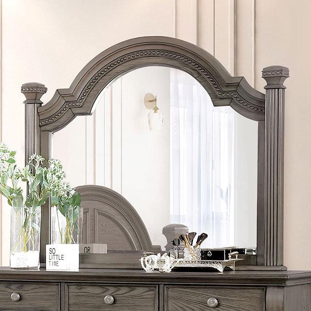 Pamphilos FOA7144GY-M Gray Traditional Mirror By Furniture Of America - sofafair.com