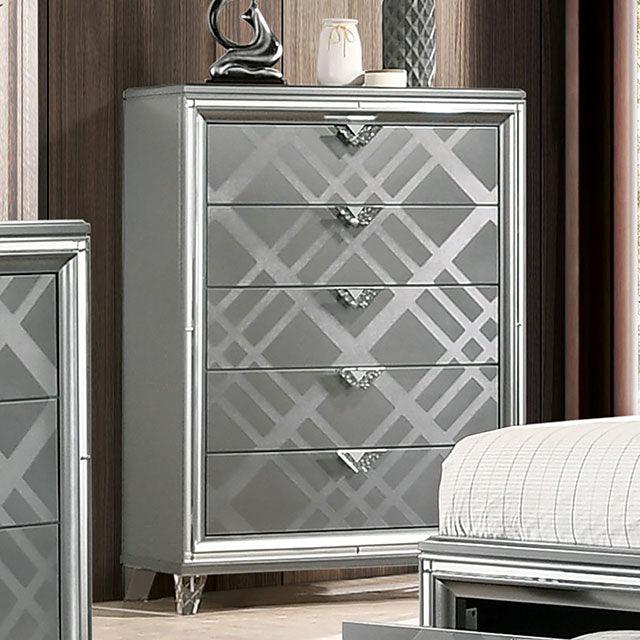 Emmeline FOA7147C Silver Contemporary Chest By Furniture Of America - sofafair.com