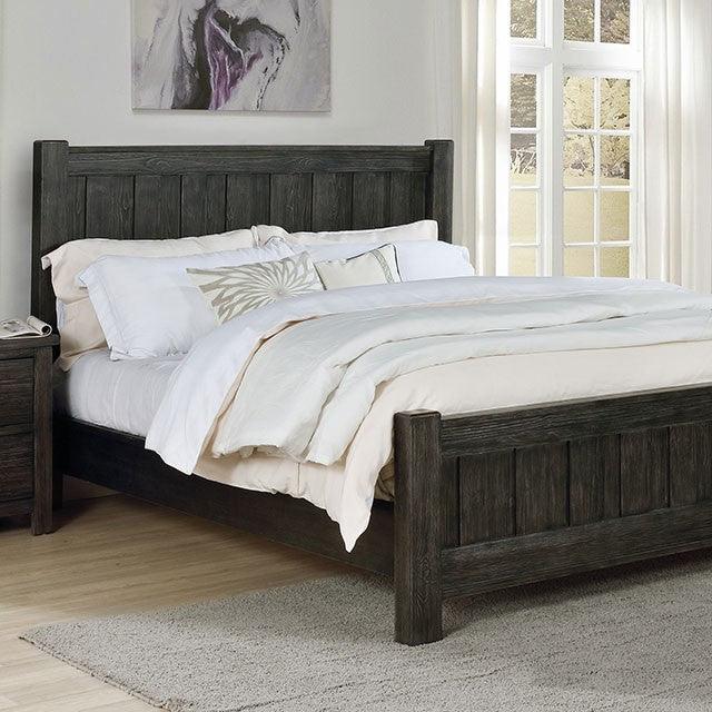 Regensburg FOA7169Q Dark Gray Rustic Bed By Furniture Of America - sofafair.com