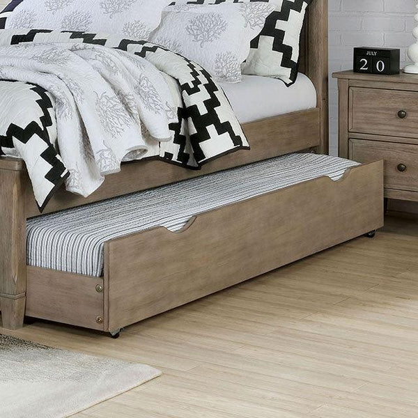 Vevey FOA7175TR Wire-Brushed Warm Gray Transitional Trundle By Furniture Of America - sofafair.com