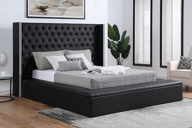 Eudora FOA7223BK Black Transitional Bed By Furniture Of America - sofafair.com