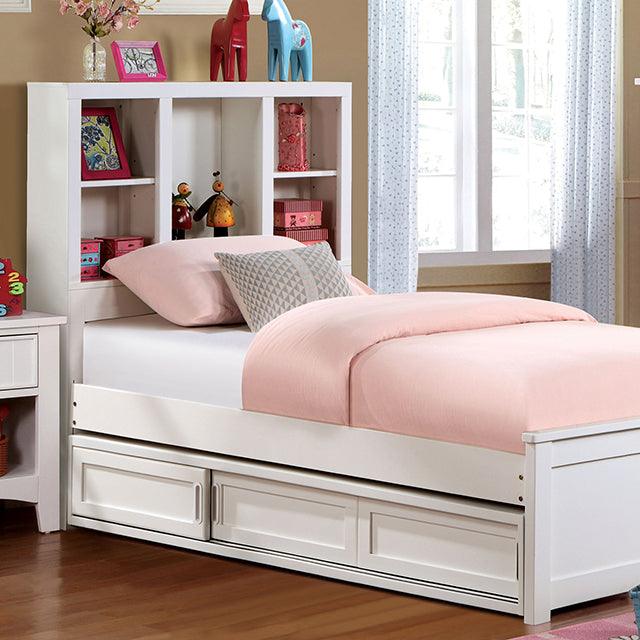 Marilla FOA7256WH White Transitional Bed By Furniture Of America - sofafair.com