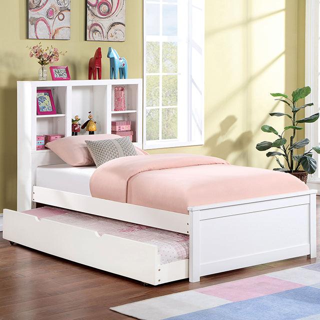 Marilla FOA7256WH White Transitional Bed By Furniture Of America - sofafair.com