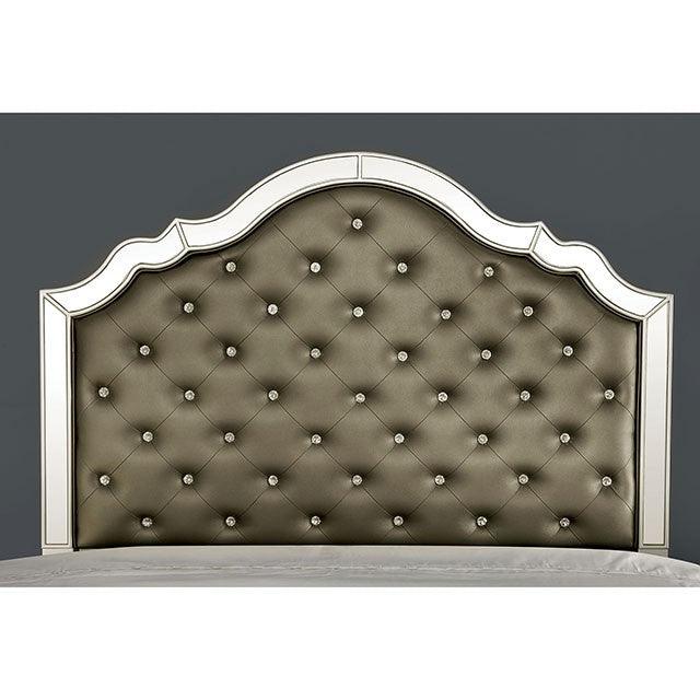 Eliora FOA7890 Silver Glam Bed By Furniture Of America - sofafair.com