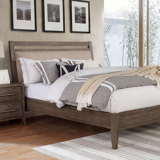 Tawana FOA7918 Warm Gray/Beige Transitional Bed By Furniture Of America - sofafair.com