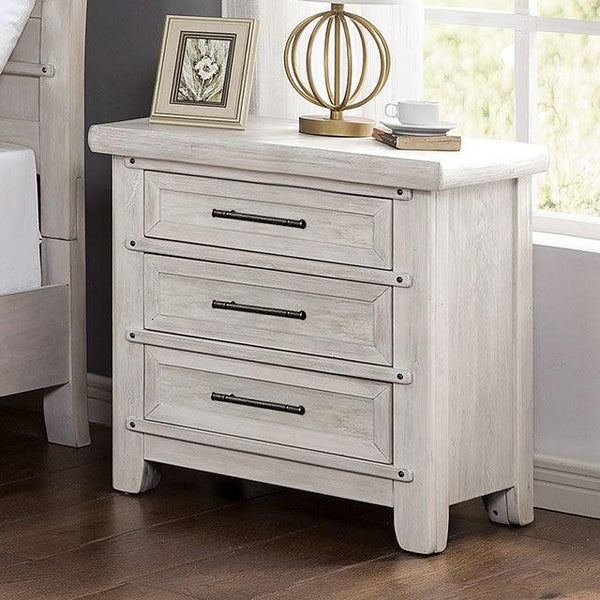 Shawnette FOA7924N Antique White Transitional Night Stand By Furniture Of America - sofafair.com