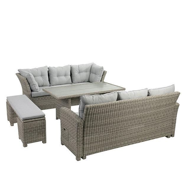 Malia GM-1001 Gray Contemporary Patio Dining Table By Furniture Of America - sofafair.com