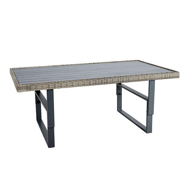 Antigua GM-1003 Gun Metal/Brown/Gray Contemporary Height-Adjustable Table By Furniture Of America - sofafair.com