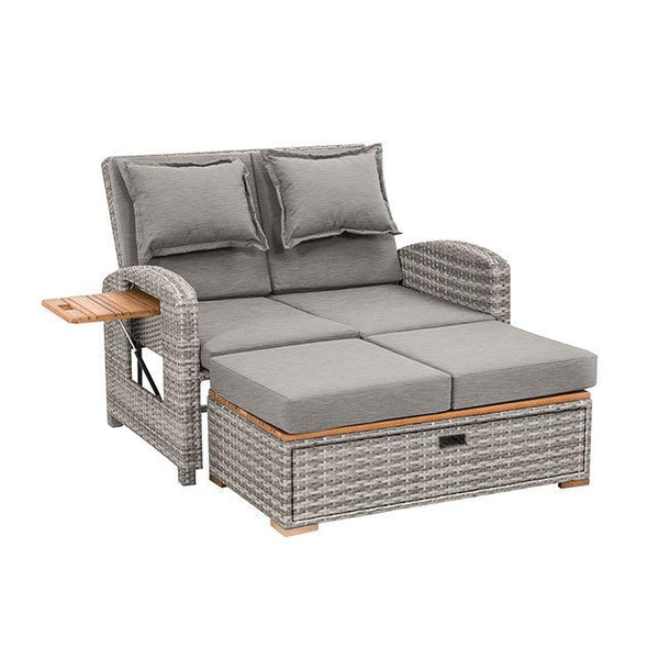 Bahia Tobago GM-1009GY Gray Contemporary Reclining Chaise Lounge By Furniture Of America - sofafair.com