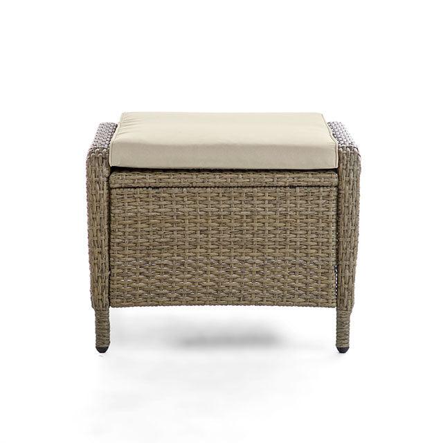 Mackay GM-2003-2PK Beige/Natural Contemporary Ottoman (2/Ctn) By Furniture Of America - sofafair.com