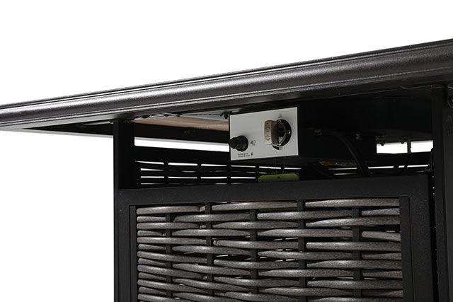 Segovia GM-2013 Black/Gray Contemporary Fire Pit Table By Furniture Of America - sofafair.com