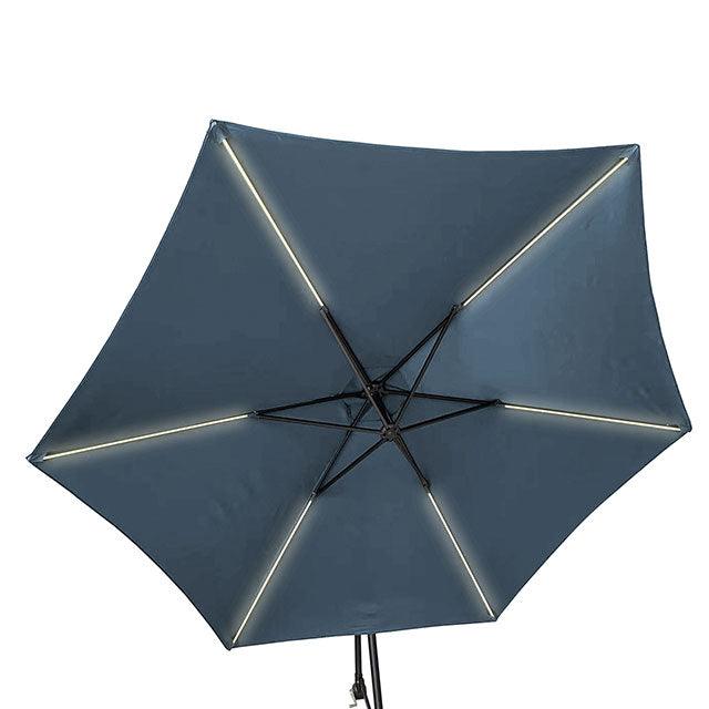 Glam GM-3003DS Dark Sapphire Modern Cantilever Umbrella w/ LED By Furniture Of America - sofafair.com