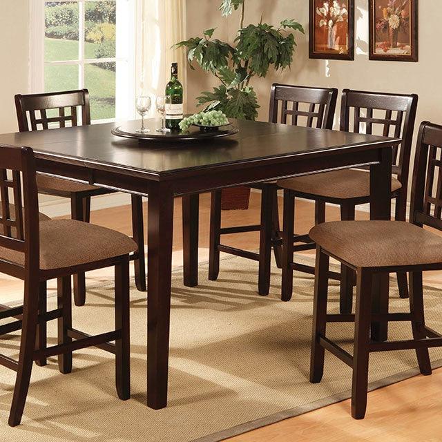 Central Park CM3100PT Dark Cherry Transitional Square Counter Ht. Table By Furniture Of America - sofafair.com