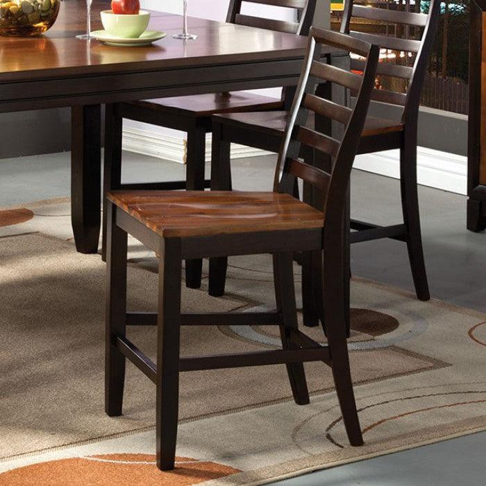 San Isabel CM3151PC-2PK Acacia/Espresso Transitional Counter Ht. Chair (2/Box) By furniture of america - sofafair.com