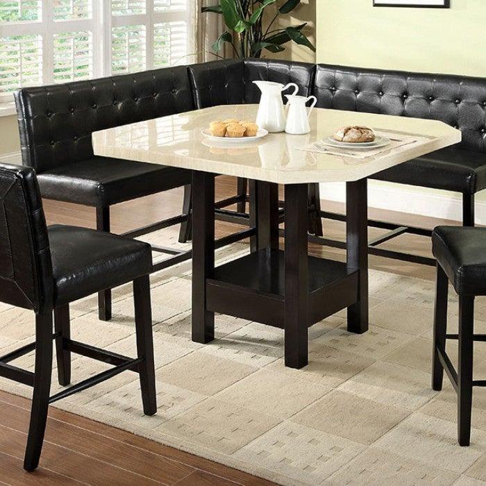 Bahamas CM3427PC-C Black Transitional Corner Counter Ht. Chair By furniture of america - sofafair.com