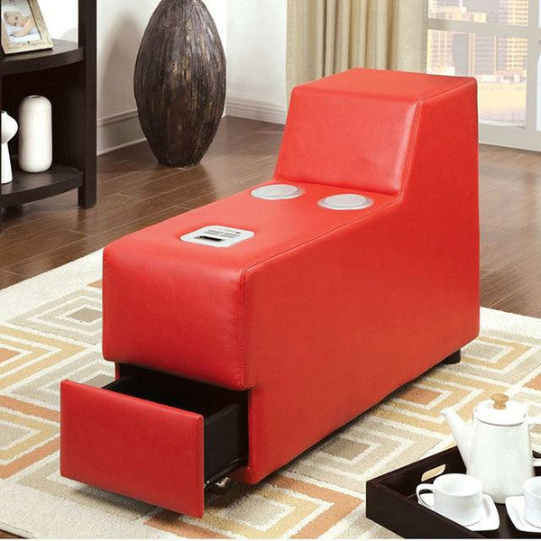 Floria CM6122RD-CS Red Contemporary Speaker Console By Furniture Of America - sofafair.com