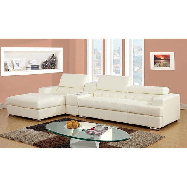 Floria CM6122WH-CT Off-White Contemporary Console By Furniture Of America - sofafair.com