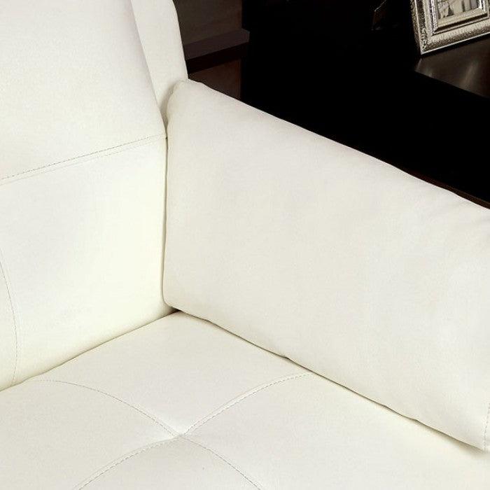 Pierre CM6717WH-LV White Contemporary Love Seat By furniture of america - sofafair.com