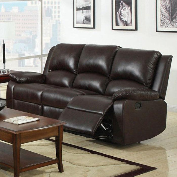 Oxford CM6555-S Dark Brown Transitional Sofa By furniture of america - sofafair.com