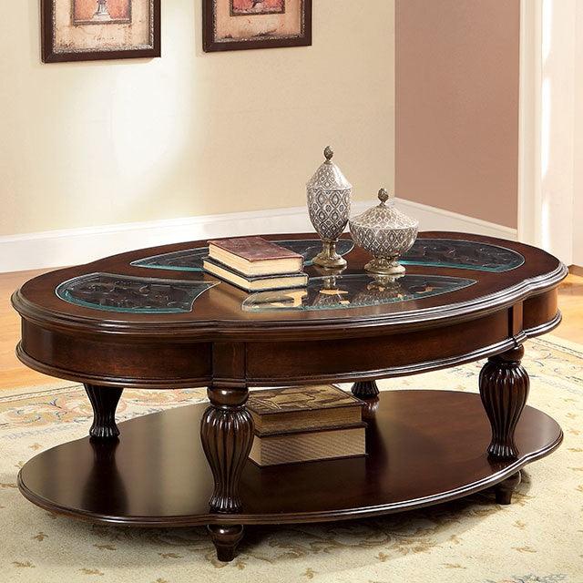Coffee Table by Furniture Of America Centinel CM4642C Dark Cherry Traditional - sofafair.com