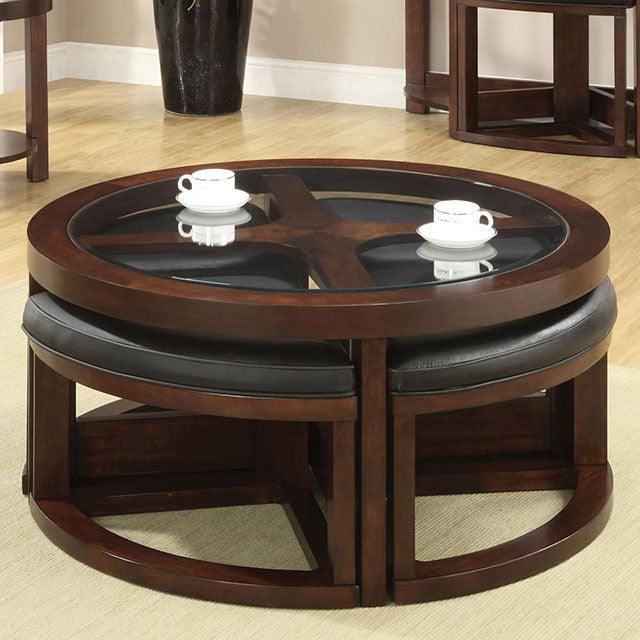 Crystal Cove CM4321C Dark Walnut Transitional Coffee Table By Furniture Of America - sofafair.com