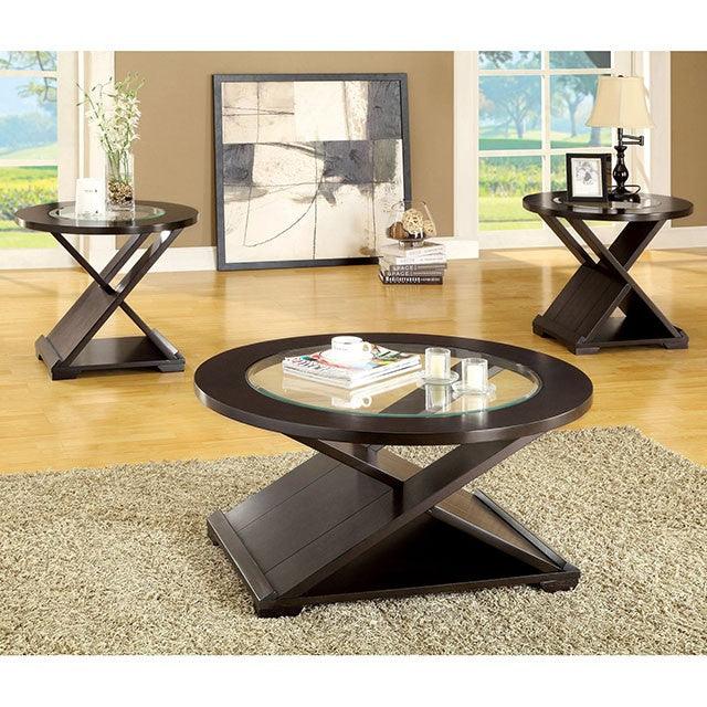 Orbe CM4006-3PK Espresso Contemporary 3 Pc. Table Set By Furniture Of America - sofafair.com