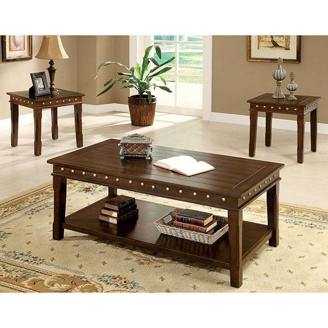Fenwick CM4630-3PK Walnut Transitional 3 Pc. Table Set By Furniture Of America - sofafair.com